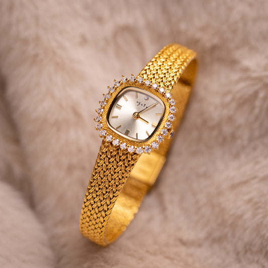 18K Gold Plated Women's watch in Vintage style